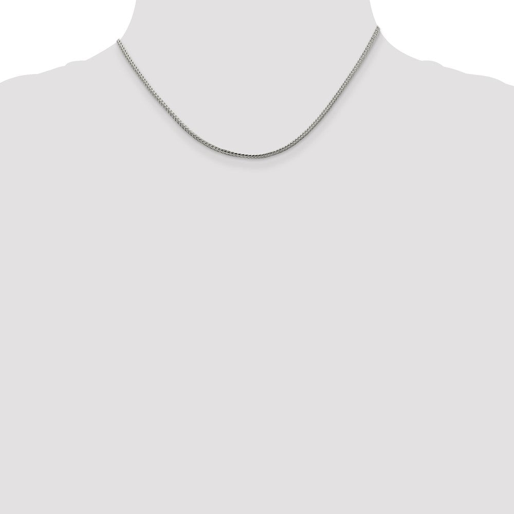 Sterlingsilber 2mm Diamantiert Rund Franco Halskette