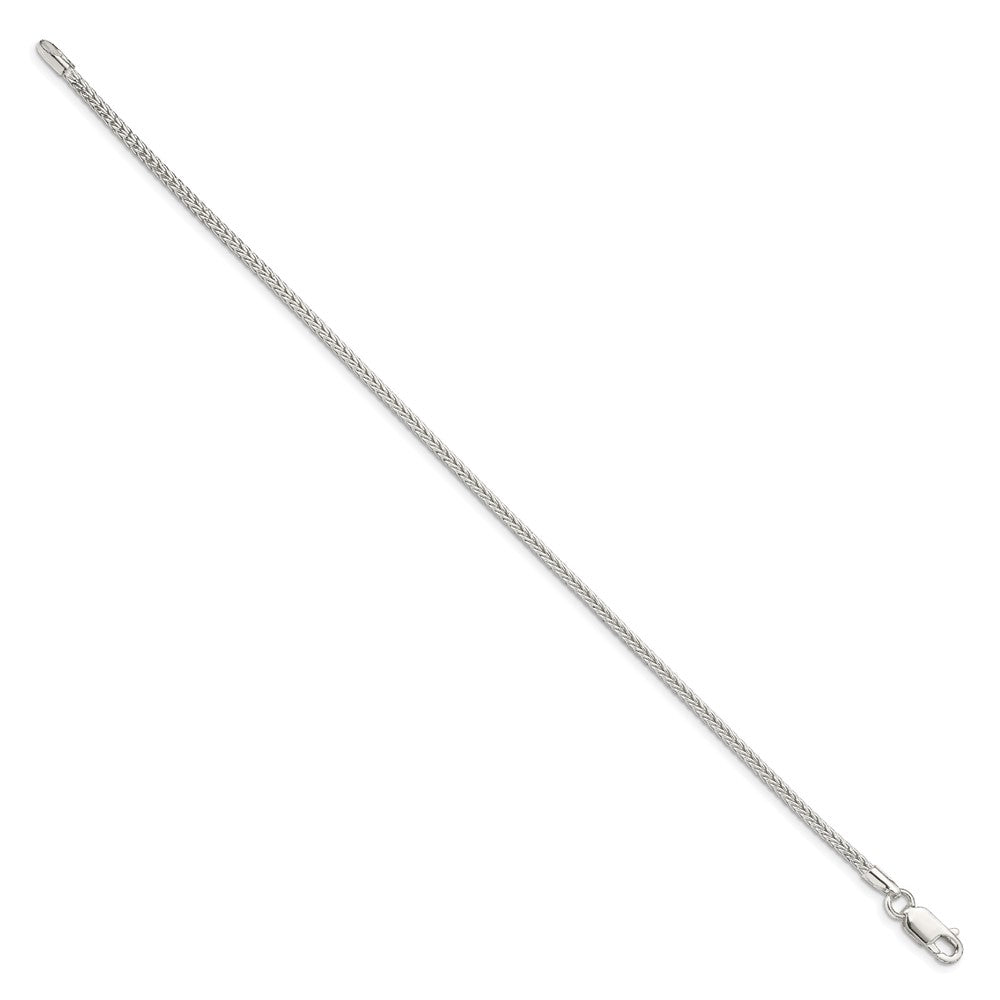 Sterlingsilber 2mm Diamantiert Rund Franco Gliederarmband
