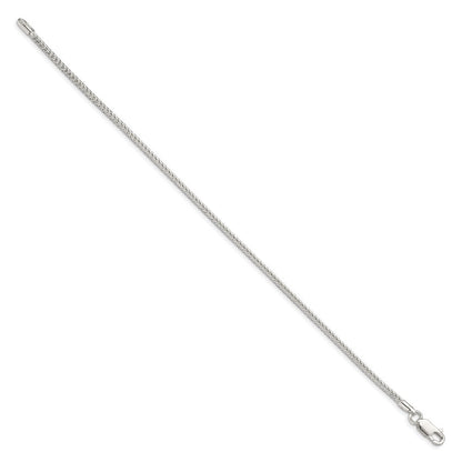Sterlingsilber 2mm Diamantiert Rund Franco Gliederarmband