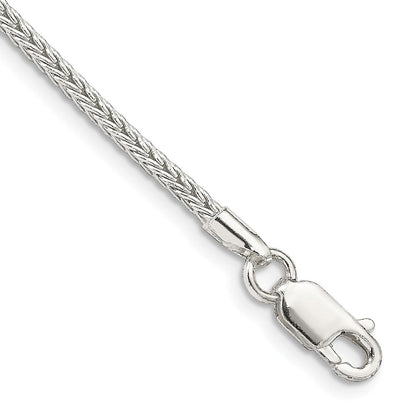Sterlingsilber 2mm Diamantiert Rund Franco Gliederarmband