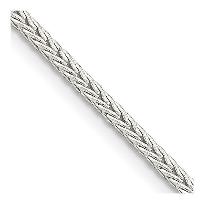 Sterlingsilber 2mm Diamantiert Rund Franco Halskette
