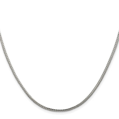 Sterlingsilber Rhodiniert 2mm Diamantiert Rund Franco Kette