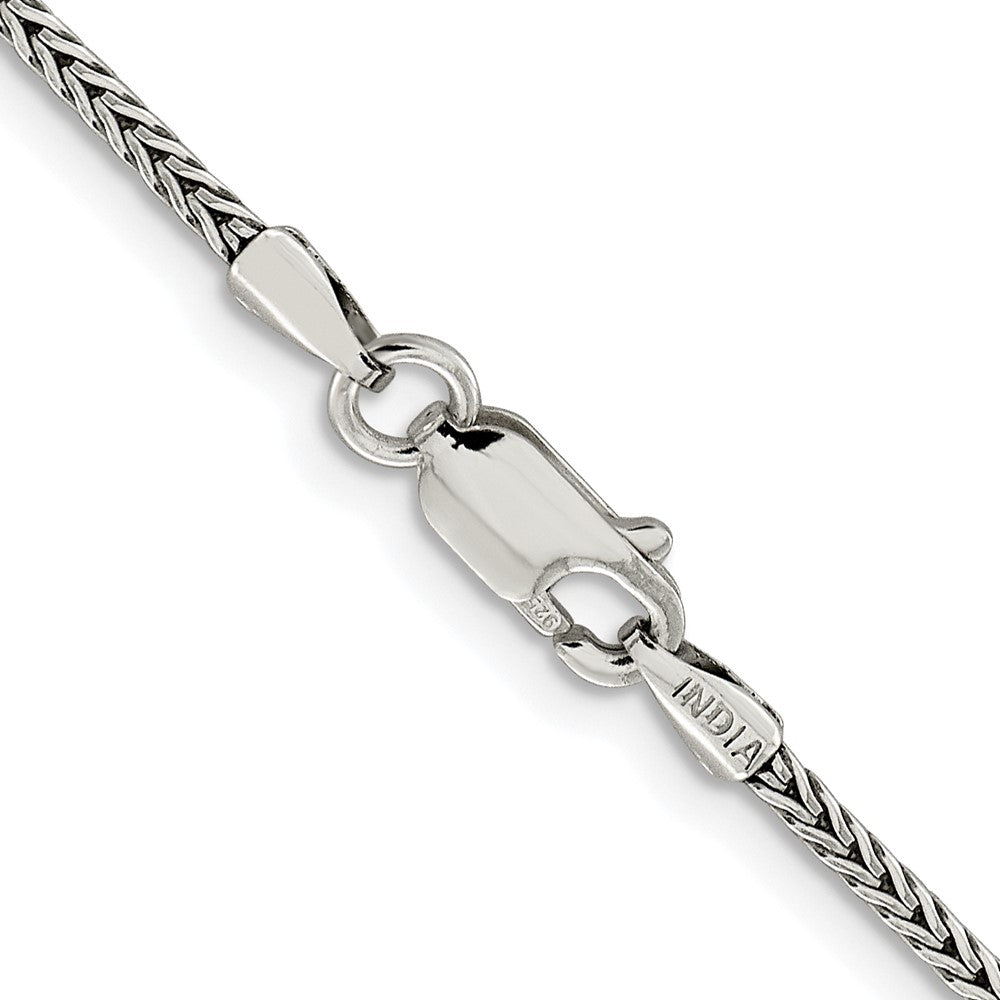 Sterlingsilber Rhodiniert 2mm Diamantiert Rund Franco Kette