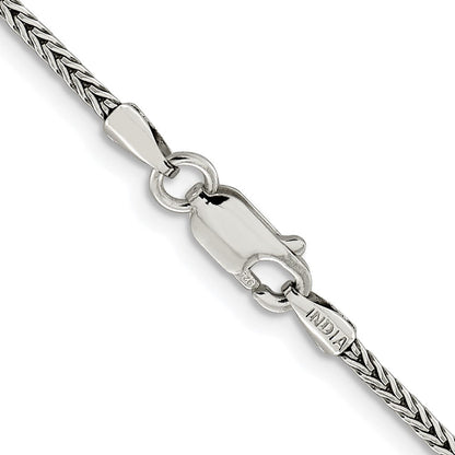 Sterlingsilber Rhodiniert 2mm Diamantiert Rund Franco Kette