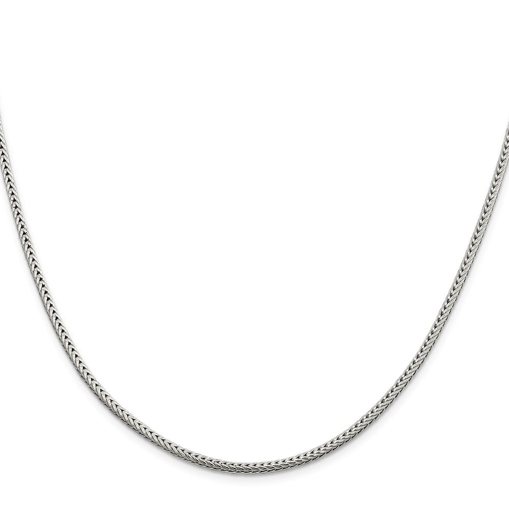 Sterlingsilber 2.5mm Diamantiert Rund Franco Halskette