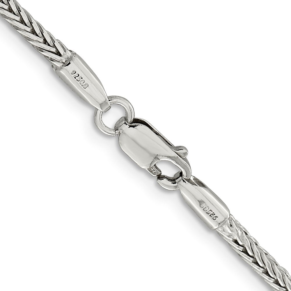 Sterlingsilber 2.5mm Diamantiert Rund Franco Halskette