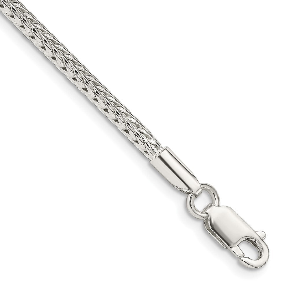 Sterlingsilber 2.5mm Diamantiert Rund Franco Gliederarmband