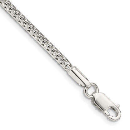 Sterlingsilber 2.5mm Diamantiert Rund Franco Gliederarmband