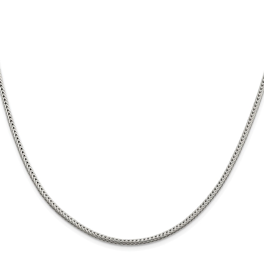 Sterlingsilber Rhodiniert 2.5mm Diamantiert Rund Franco Kette