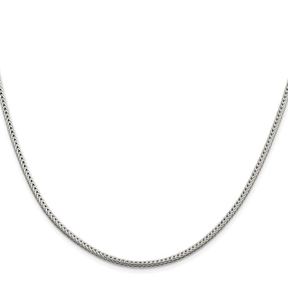 Sterlingsilber Rhodiniert 2.5mm Diamantiert Rund Franco Kette