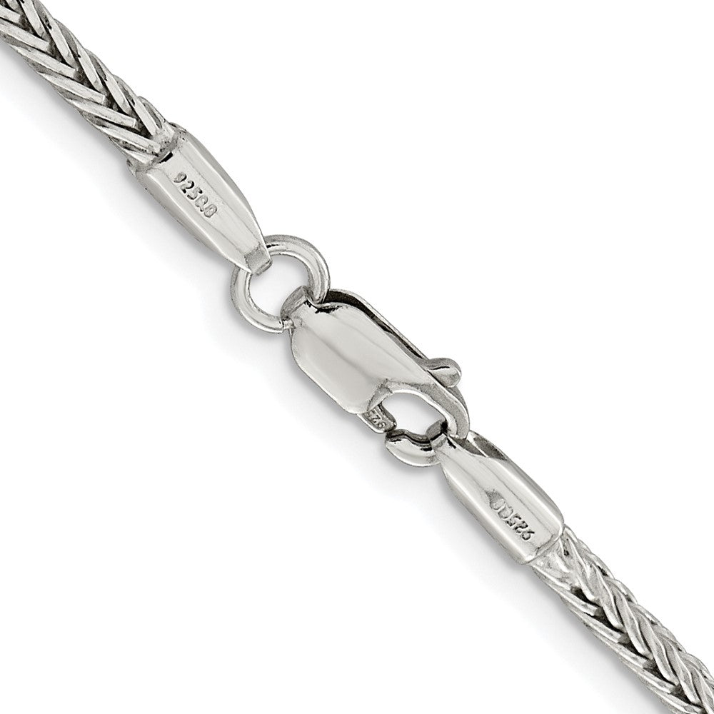 Sterlingsilber Rhodiniert 2.5mm Diamantiert Rund Franco Kette