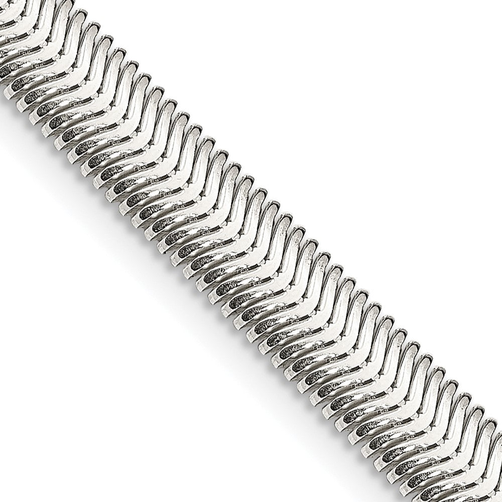 Sterlingsilber 6.25mm Flach Oval Schlange Halskette