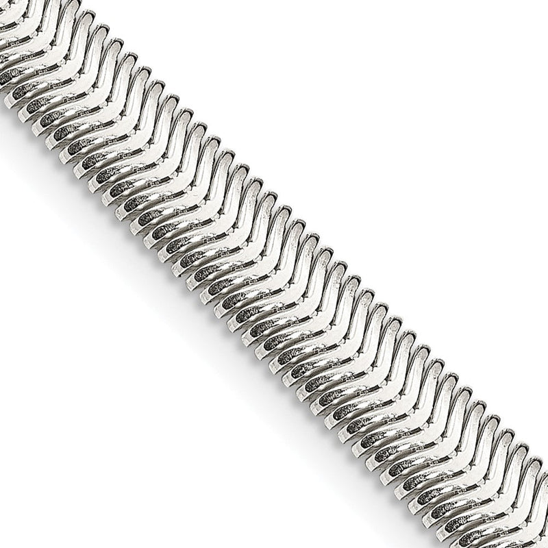 Sterlingsilber 6.25mm Flach Oval Schlange Halskette
