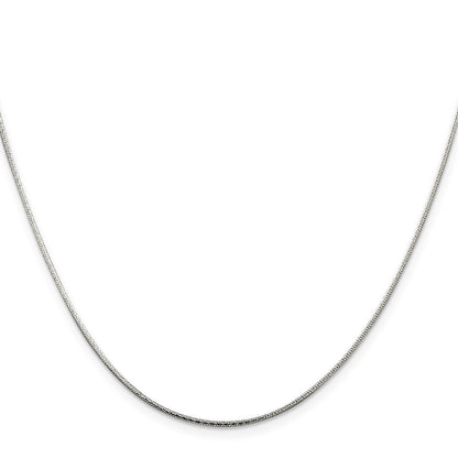 30 Zoll Sterlingsilber 1.25mm Diamantiert Schlange Halskette