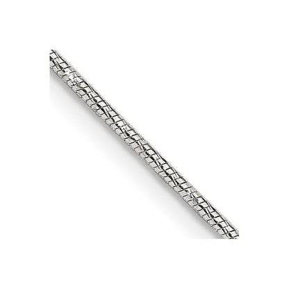 30 Zoll Sterlingsilber 1.25mm Diamantiert Schlange Halskette