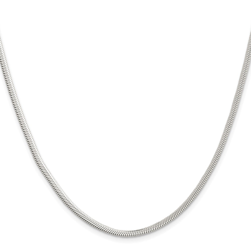 Sterlingsilber 3.3mm Flach Oval Schlange Halskette
