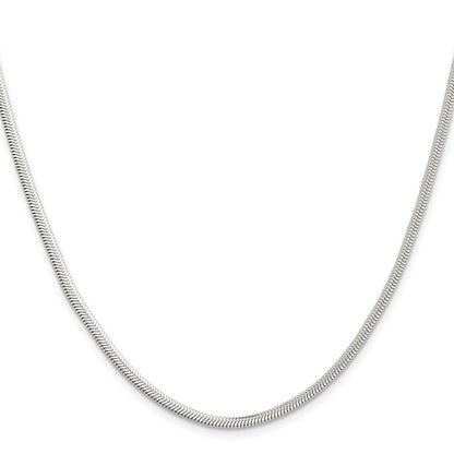 Sterlingsilber 3.3mm Flach Oval Schlange Halskette
