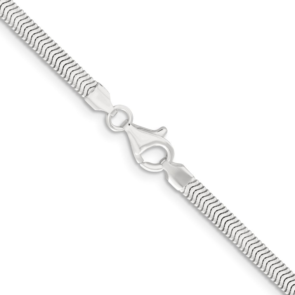 Sterlingsilber 3.3mm Flach Oval Schlange Halskette