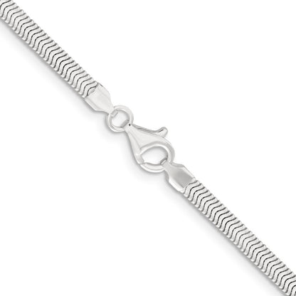 Sterlingsilber 3.3mm Flach Oval Schlange Halskette