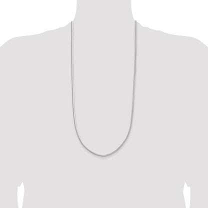 Sterlingsilber 3.3mm Flach Oval Schlange Halskette