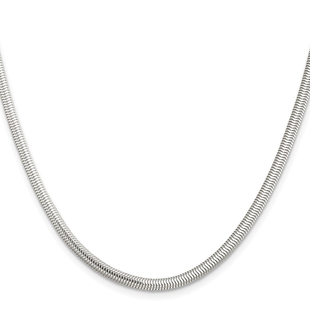 Sterlingsilber 3.5mm 6-sided Oval Schlange Halskette