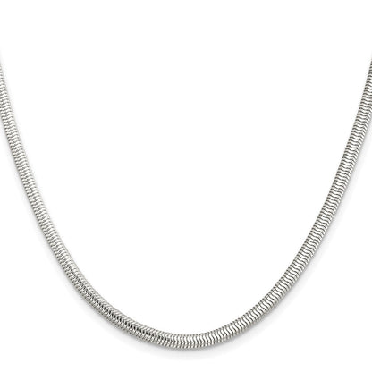 Sterlingsilber 3.5mm 6-sided Oval Schlange Halskette