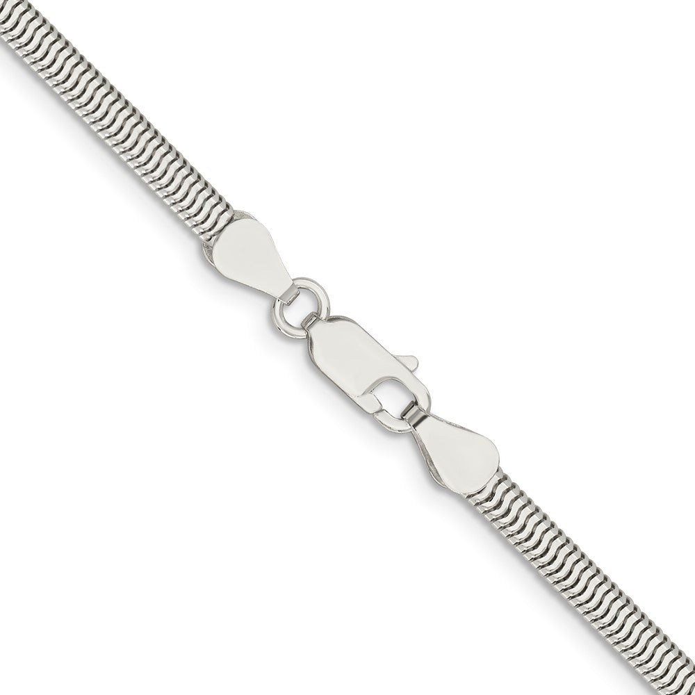 Sterlingsilber 3.5mm 6-sided Oval Schlange Halskette
