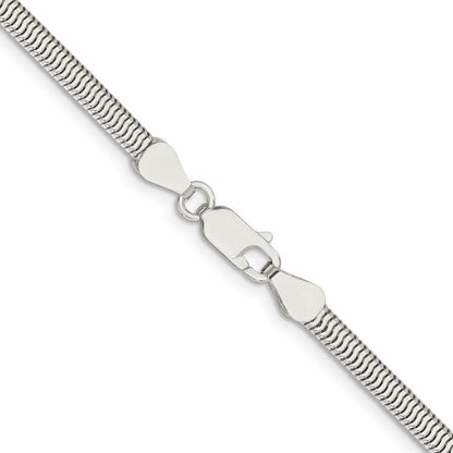 Sterlingsilber 3.5mm 6-sided Oval Schlange Halskette