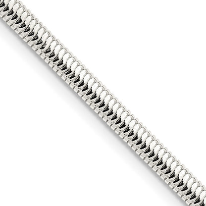 Sterlingsilber 3.5mm 6-sided Oval Schlange Halskette