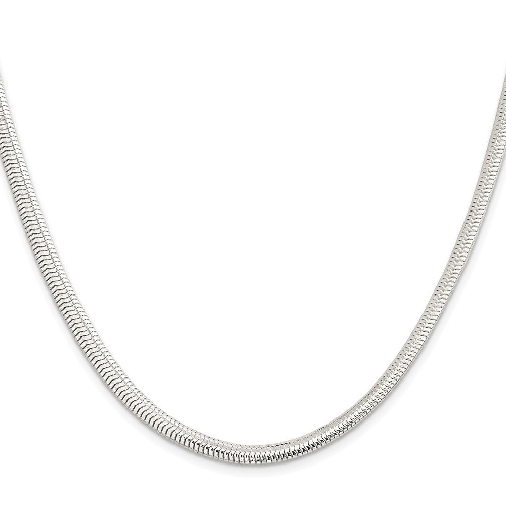 Sterlingsilber 5mm 6-sided Oval Schlange Halskette