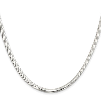 Sterlingsilber 5mm 6-sided Oval Schlange Halskette