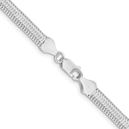 Sterlingsilber 5mm 6-sided Oval Schlange Halskette