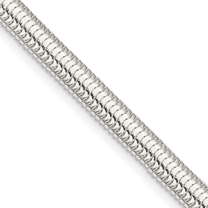 Sterlingsilber 5mm 6-sided Oval Schlange Halskette