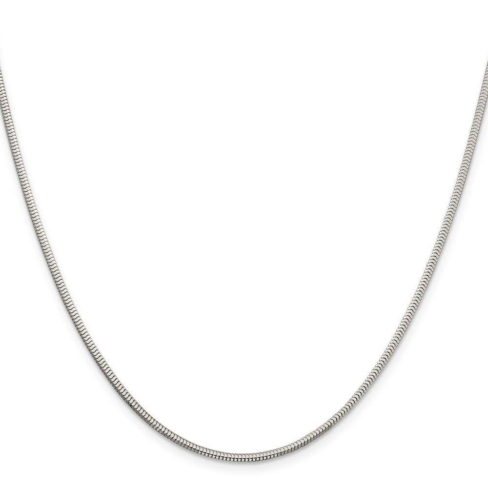 Sterlingsilber 2mm Diamantiert Schlange Halskette
