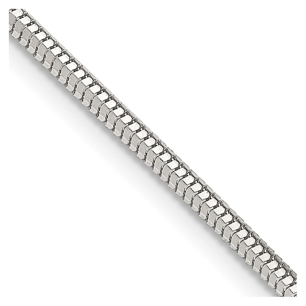 Sterlingsilber 2mm Diamantiert Schlange Halskette