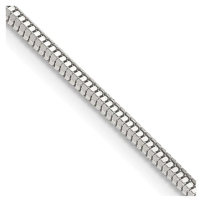 Sterlingsilber 2mm Diamantiert Schlange Halskette