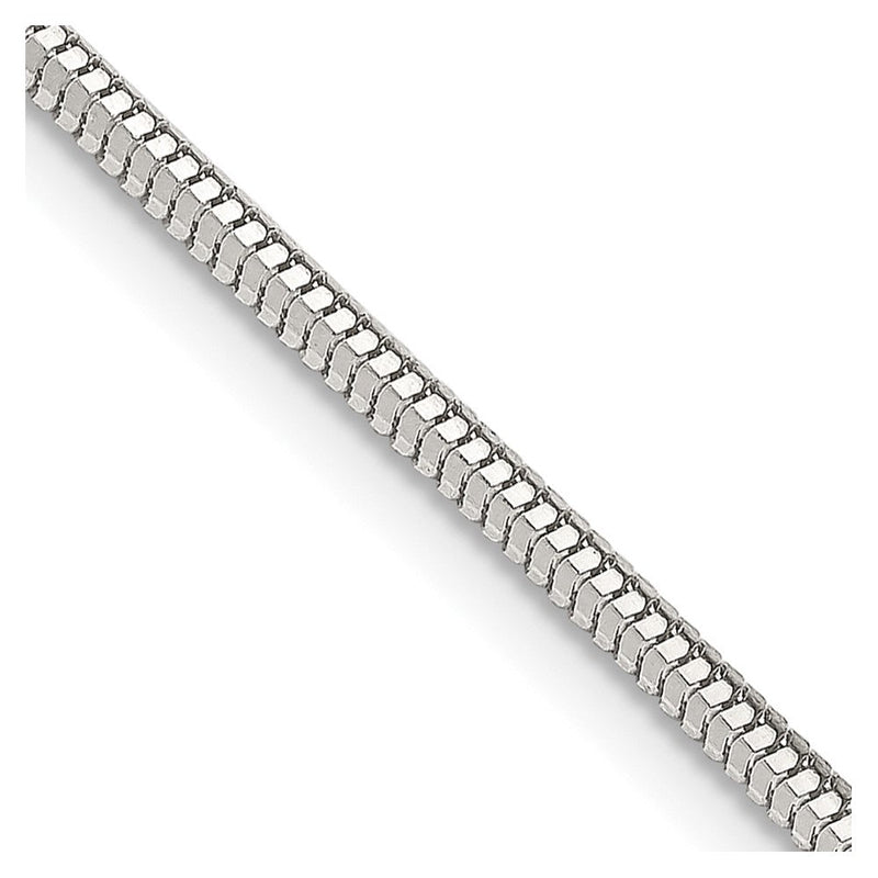 Sterlingsilber 2mm Diamantiert Schlange Halskette