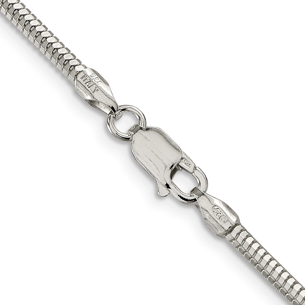 Sterlingsilber 2.5mm Diamantiert Schlange Halskette