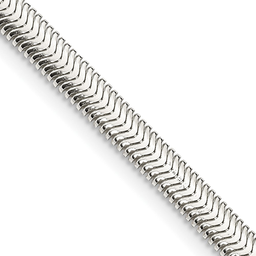 Sterlingsilber 4.2mm Flach Oval Schlange Halskette