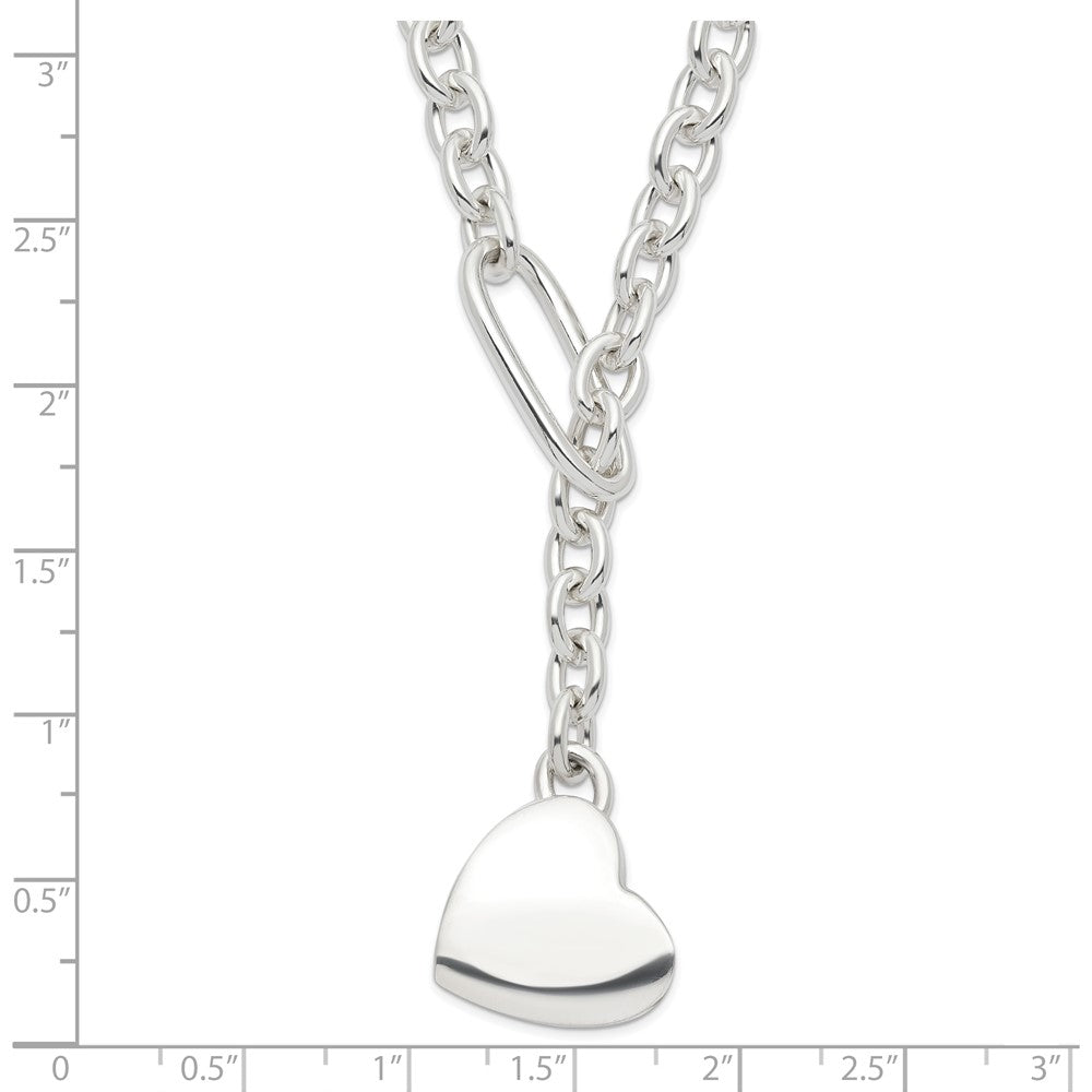 Sterlingsilber Herz Fantasieglieder Halskette