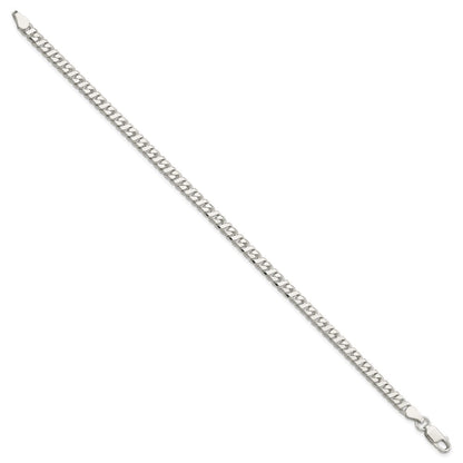 Sterlingsilber 4.25mm Fantasie Flach Glieder Gliederarmband