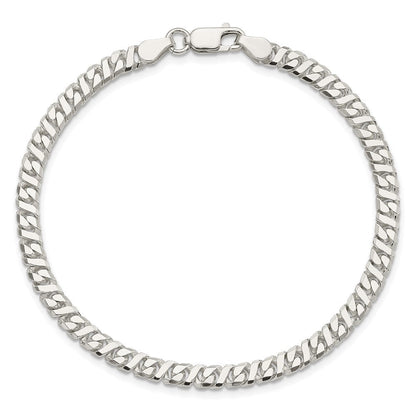 Sterlingsilber 4.25mm Fantasie Flach Glieder Gliederarmband