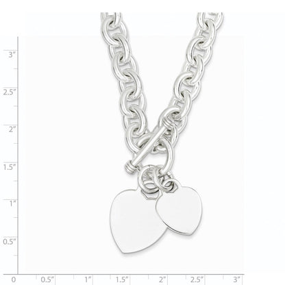 7.75 Zoll Sterlingsilber Gravierbar Herz Plättchen auf Fantasieglieder Knebel Armband