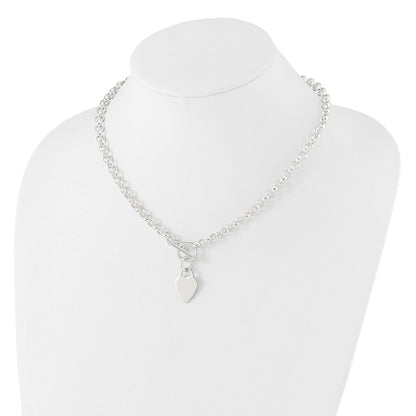 Sterlingsilber Gravierbar Herz Plättchen auf Fantasieglieder Knebel Halskette