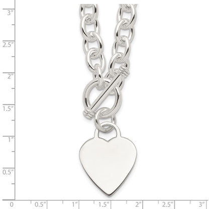 Sterlingsilber Gravierbar Herz Fantasieglieder Knebel Halskette