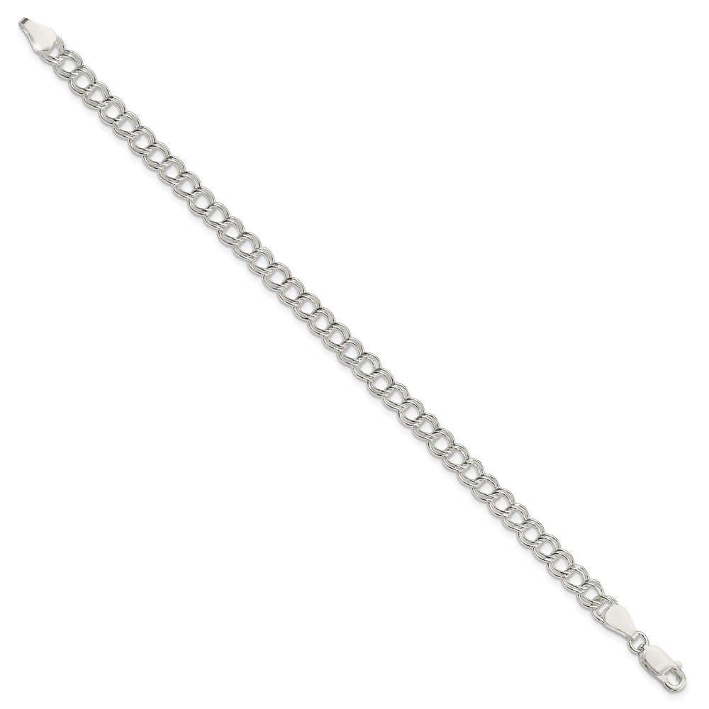 8 Zoll Sterlingsilber 5.25mm Massiv Doppelt Glieder Charm Armband