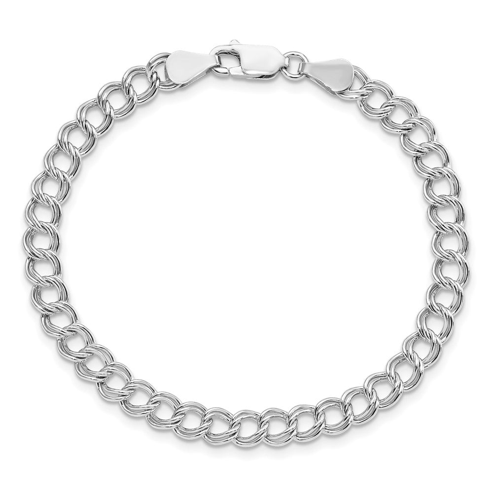 Sterlingsilber Amore La Vita Rhodiniert Poliert 5.25mm 8 Zoll Offen Glieder mit Karabinerverschluss Charm Armband