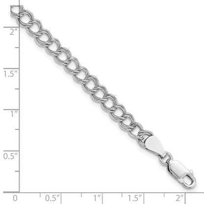 Sterlingsilber Amore La Vita Rhodiniert Poliert 5.25mm 8 Zoll Offen Glieder mit Karabinerverschluss Charm Armband