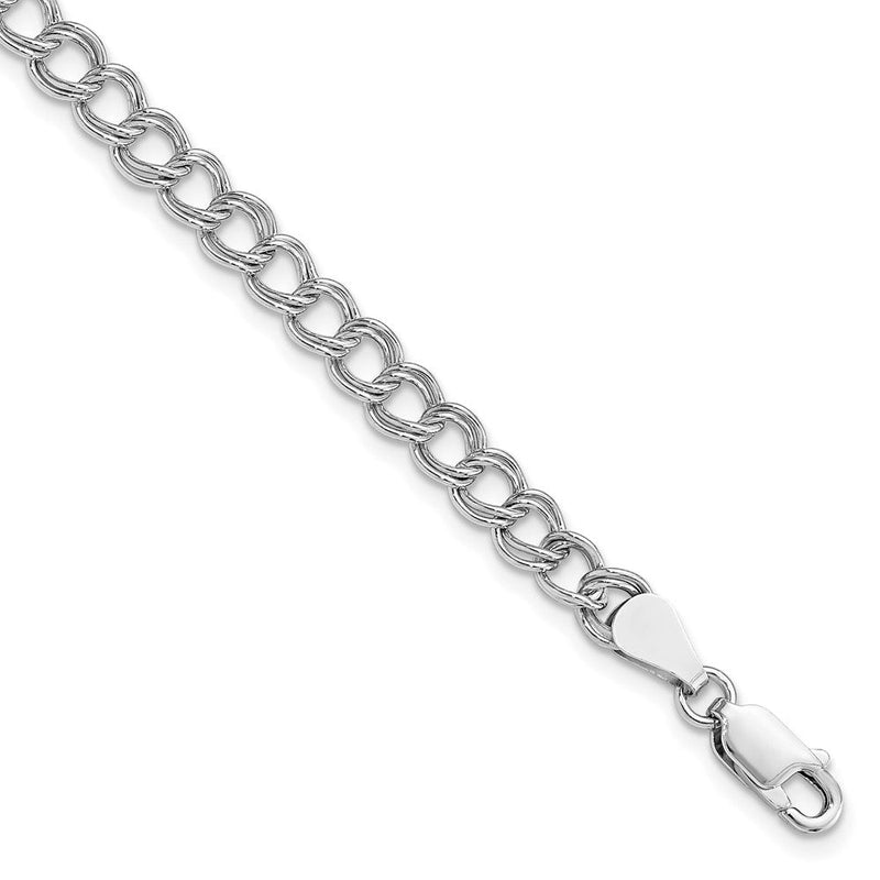 Sterlingsilber Amore La Vita Rhodiniert Poliert 5.25mm 8 Zoll Offen Glieder mit Karabinerverschluss Charm Armband