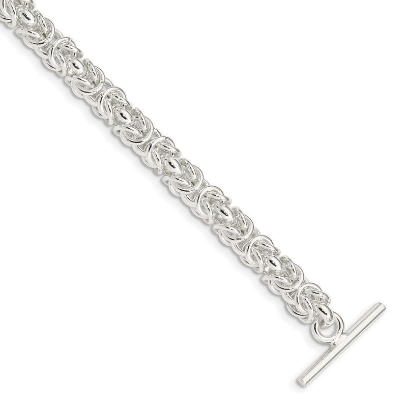 7.5 Zoll Sterlingsilber 7.5inch Poliert Fantasieglieder Knebel Armband